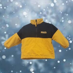 Little Legends Vingate Unisex Yellow and Black Half-Zip Windbreaker